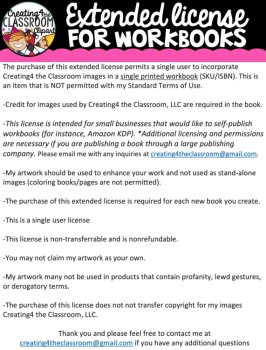 Extended License for Workbooks (Creating4 the Classroom Clipart), image 2