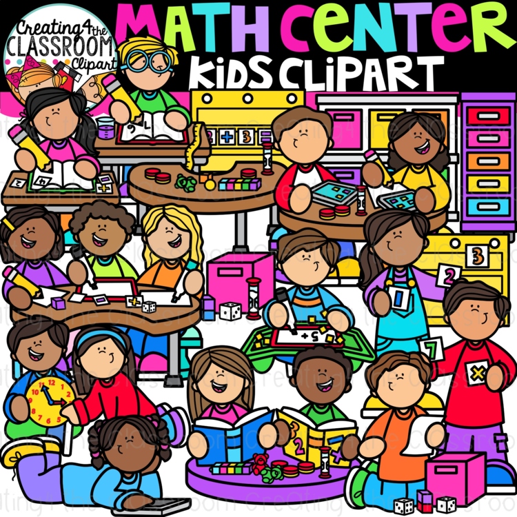 Math Center Clipart Kids {Math Clipart}
