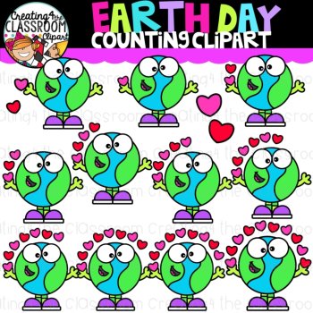 Earth Day Counting Clipart Bundle {Earth Day Clipart}, image 3