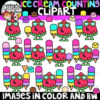 Summer Counting Clipart Bundle {Summer Clipart}, image 2