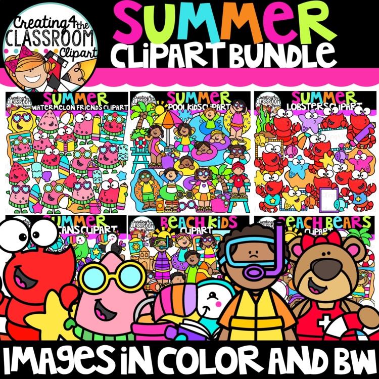 Summer Clipart Bundle {Summer Clipart for Commercial Use}