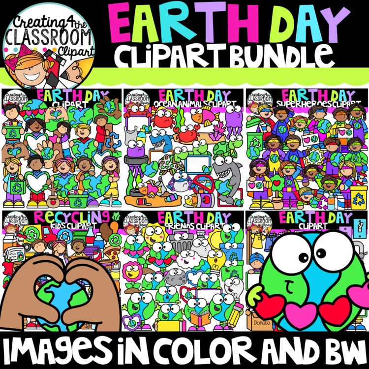 Earth Day Clipart Bundle {Earth Day Clipart for crafts and activities}