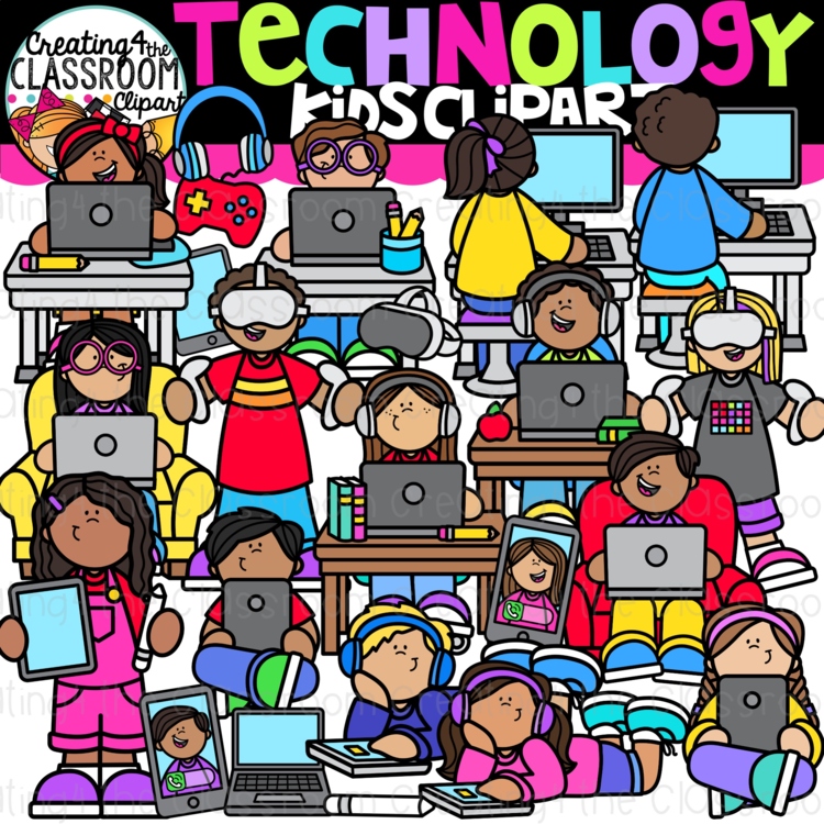 Technology Clipart Kids {S.T.E.M. Clipart}