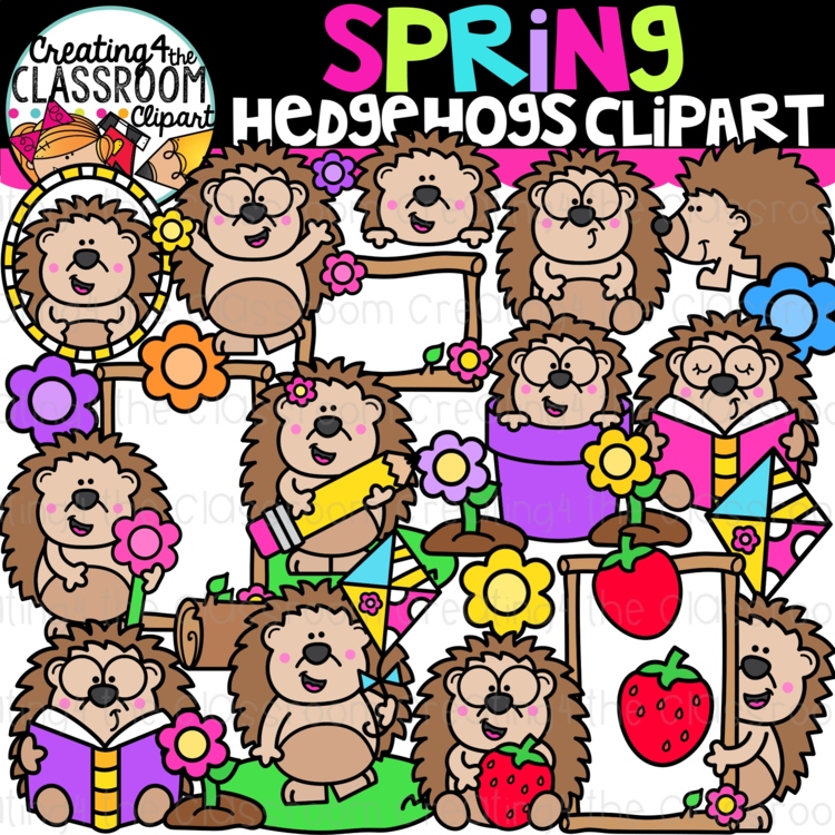 Hedgehog Clipart {Spring Clipart}