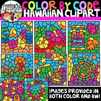 Color by Code Mystery Mix 10 Clipart Bundle (Color by Code Clipart), image 3
