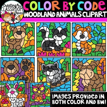 Color by Code Mystery Mix 10 Clipart Bundle (Color by Code Clipart), image 4