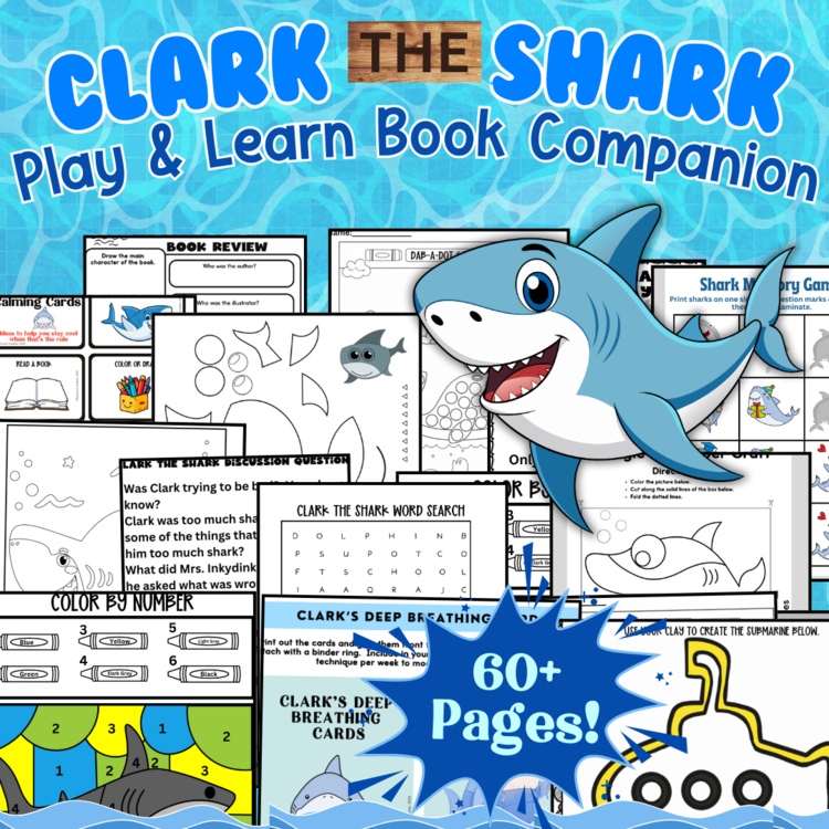 Clark the Shark Expansion Book Companion Activities, Coloring and Games