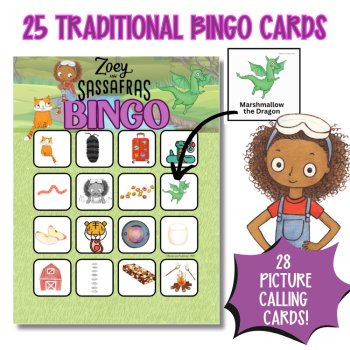 Zoey & Sassafras Dragons & Marshmallows Book Companion Lapbook & Bingo Game, image 3