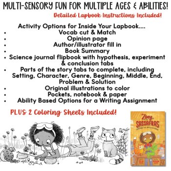 Zoey & Sassafras Dragons & Marshmallows Book Companion Lapbook & Bingo Game, image 4