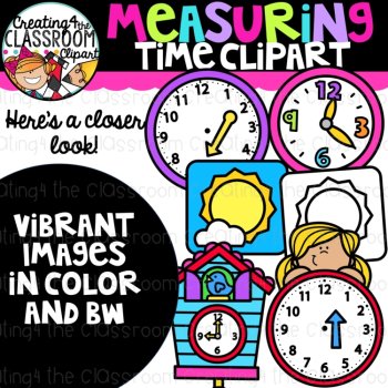 Time Measurement Clipart Kids {Telling Time Clipart}, image 2