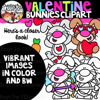 Valentines day Bunnies Clipart {Valentines Clipart}, image 2