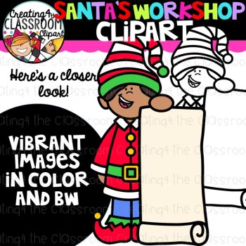 Santa's Workshop Clipart {Creating4 the Classroom}, image 2