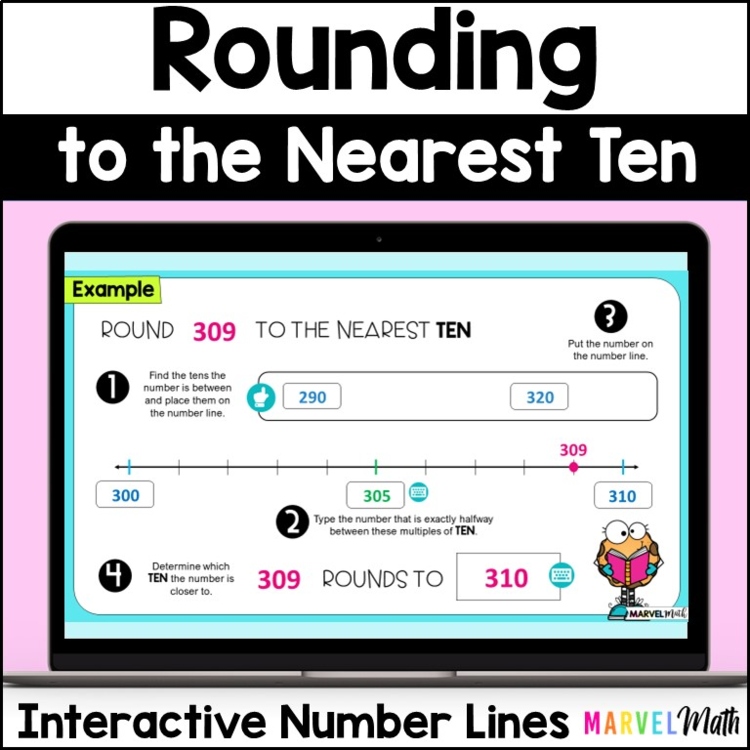 Rounding Numbers to the Nearest Ten Using a Number Line - Google Classroom