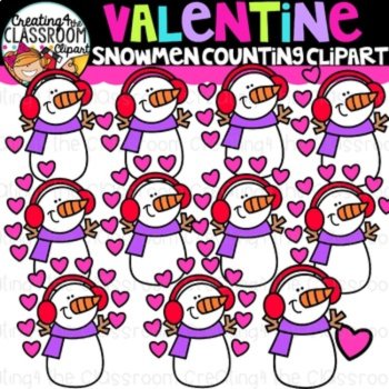 Valentines Counting Clipart Bundle {Valentines Clipart}, image 4