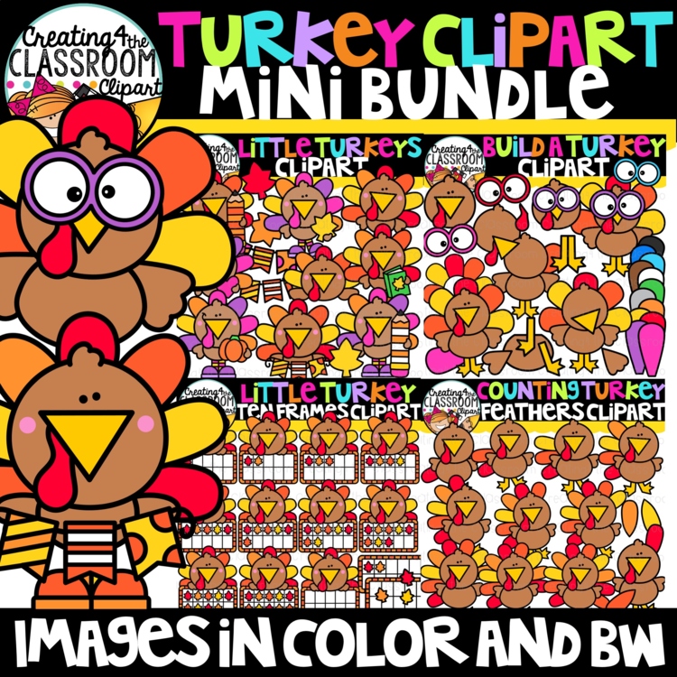 Turkey Clipart Bundle {Creating4 the Classroom}