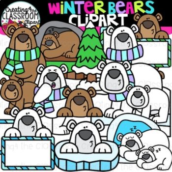 Winter Mix Clipart Bundle | Winter clipart for activities, image 3