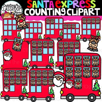 Christmas Counting Clipart Bundle {Creating4 the Classroom}, image 4
