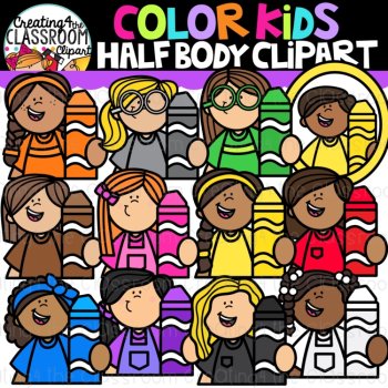 Color Kids Clipart {Kids Holding Colors Clipart}, image 2