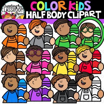 Color Kids Clipart {Kids Holding Colors Clipart}, image 3