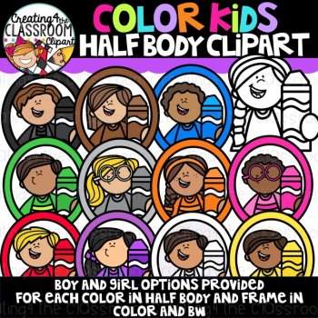 Color Kids Clipart {Kids Holding Colors Clipart}, image 4