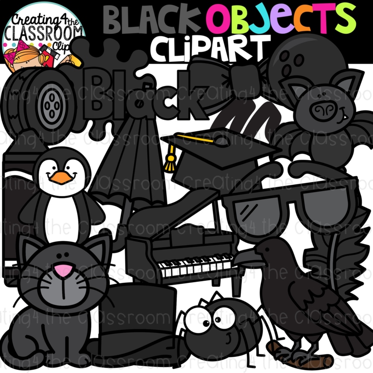 Black Objects Clipart {Black Clipart}