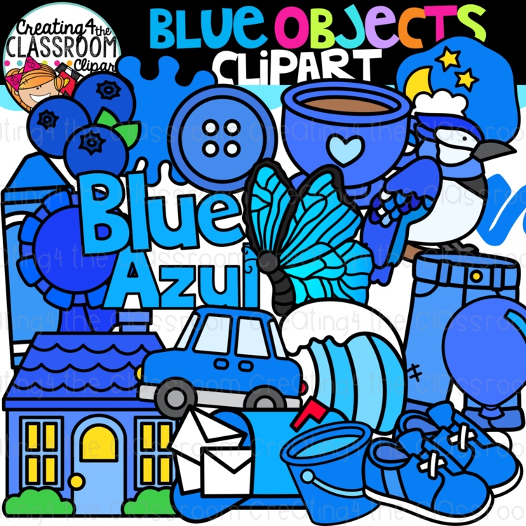 Blue Objects Clipart {Blue Clipart}