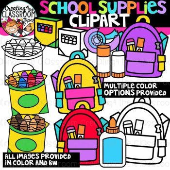 School Supplies Clipart MEGA Bundle {School Supplies Clipart}, image 2