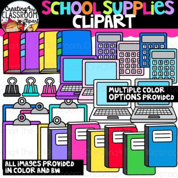 School Supplies Clipart MEGA Bundle {School Supplies Clipart}, image 3