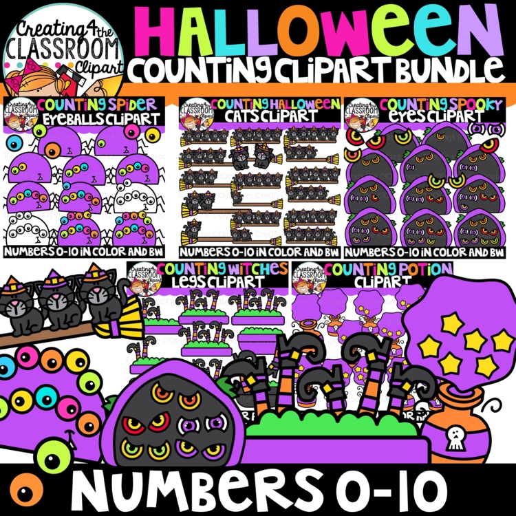 Halloween Counting Clipart Bundle {Halloween Clipart}