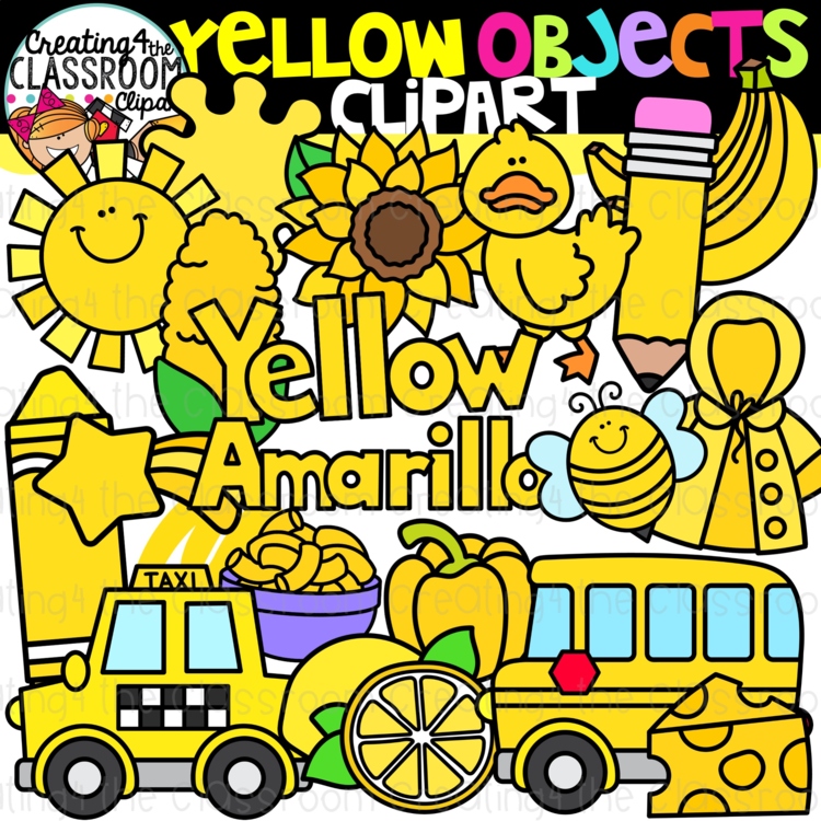 Yellow Objects Clipart {Yellow Clipart}