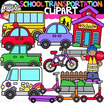 School Transportation Clipart {Transportation Clipart}, image 2