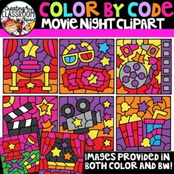 Color By Code Mystery Mix 9 Clipart Bundle, image 2