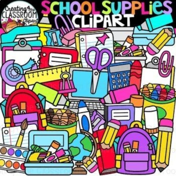 Back to School Clipart Mega Bundle | Classroom Clipart for activities, image 4
