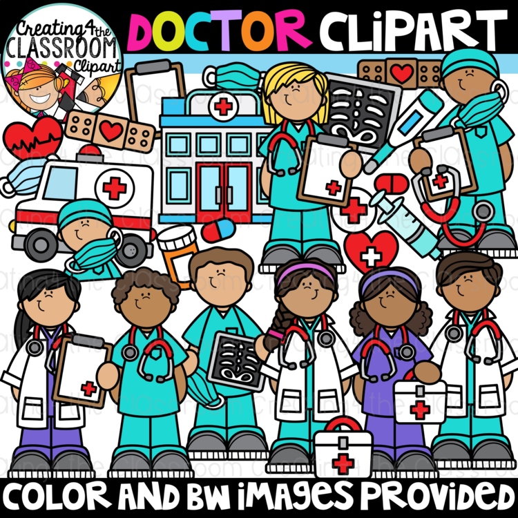 Doctor Clipart {Community Helpers Clipart}