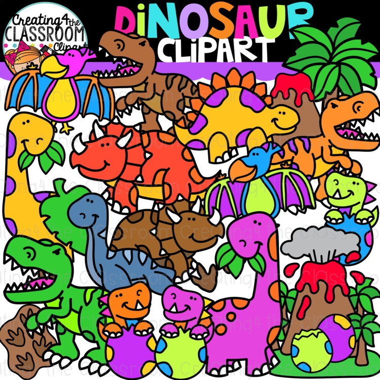 Dinosaur Clipart {Creating4 the Classroom Clipart}