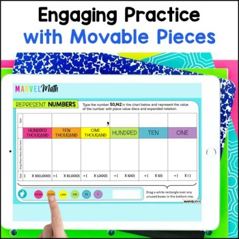 3rd and 4th grade Expanded Notation - Google Classroom - Digital Math Station, image 2