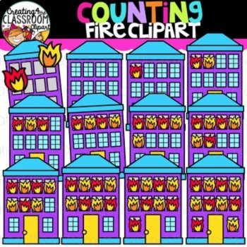 Firefighter Counting Clipart Bundle (Counting Clipart), image 3