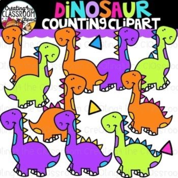 Dinosaur Counting Clipart Bundle {Counting Clipart}, image 2