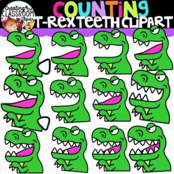 Dinosaur Counting Clipart Bundle {Counting Clipart}, image 3