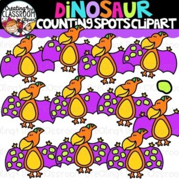 Dinosaur Counting Clipart Bundle {Counting Clipart}, image 4