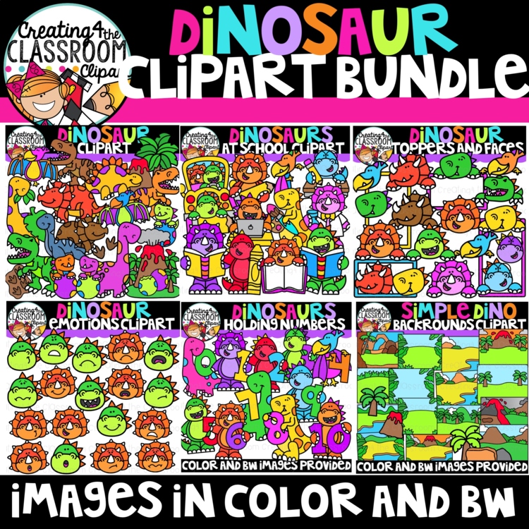 Dinosaur Clipart Bundle {Creating4 the Classroom Clipart}