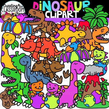 Dinosaur Clipart Bundle {Creating4 the Classroom Clipart}, image 4