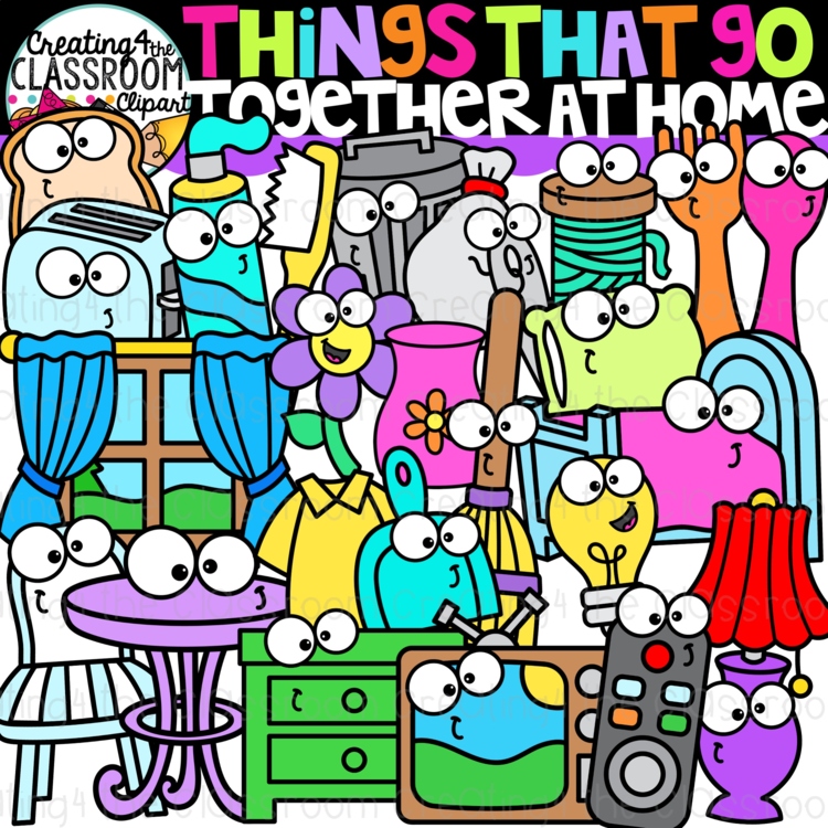 Things that Go Together at Home Clipart {Pairs Clipart}