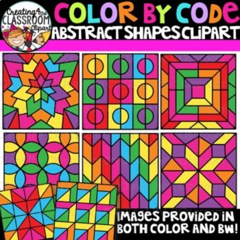 Color By Code Mystery Mix 8 Clipart Bundle, image 3