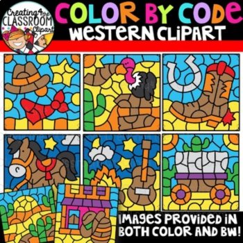 Color By Code Mystery Mix 8 Clipart Bundle, image 4