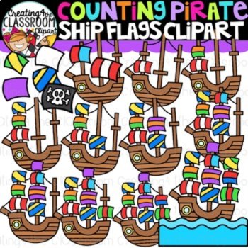 Pirate Counting Clipart Bundle -Counting Clipart, image 2