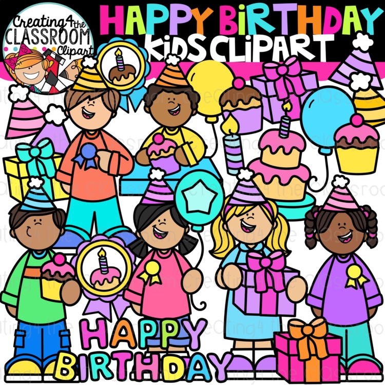 Birthday Kids Clipart {Birthday Clipart}