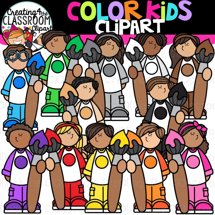Color Kids Clipart {Creating4 the Classroom Clipart}