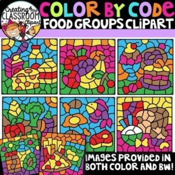 Color by Code Mystery Mix 7 Clipart Bundle {Color by Number}, image 2