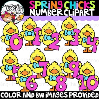 Spring Number Clipart Bundle {Math, Counting Clipart}, image 3